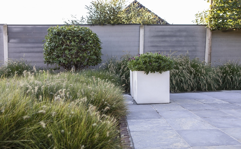 tuin betonklinkers oprit zwembad tuin