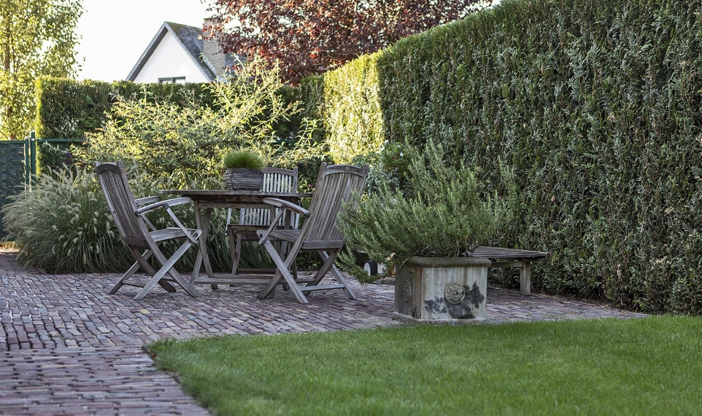 tuin betonklinkers oprit zwembad tuin