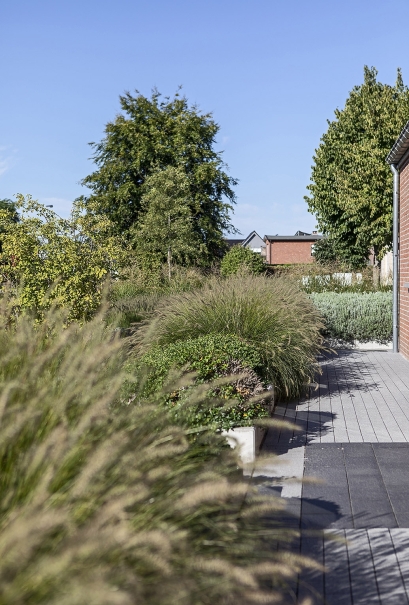 tuin betonklinkers oprit zwembad tuin