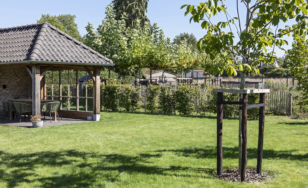 tuin betonklinkers oprit zwembad tuin